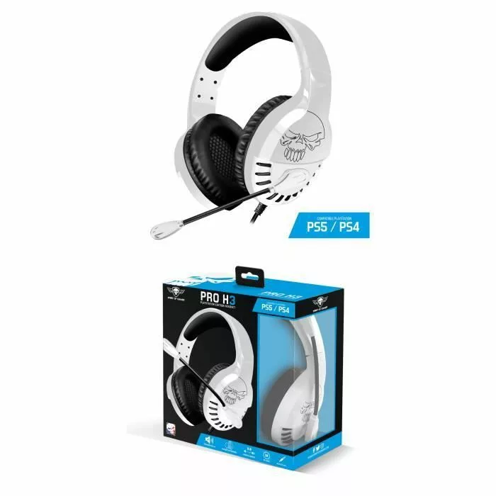Casque PC SPIRIT OF GAMER CASQUE PRO H3 PLAYSTATION 5 EDITION, 50MM, MICRO FLEXIBLE