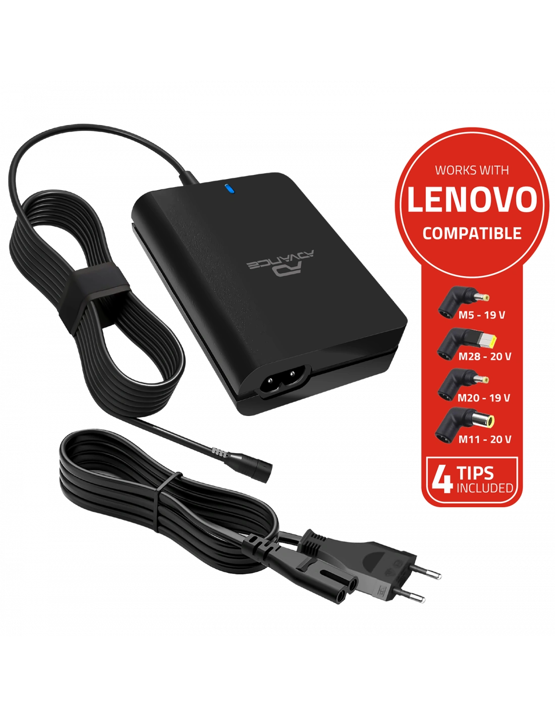 Advance PowerUp 90W LENOVO (CHG-090LX) Chargeur 4 embouts pour PC portable LENOVO (90W)