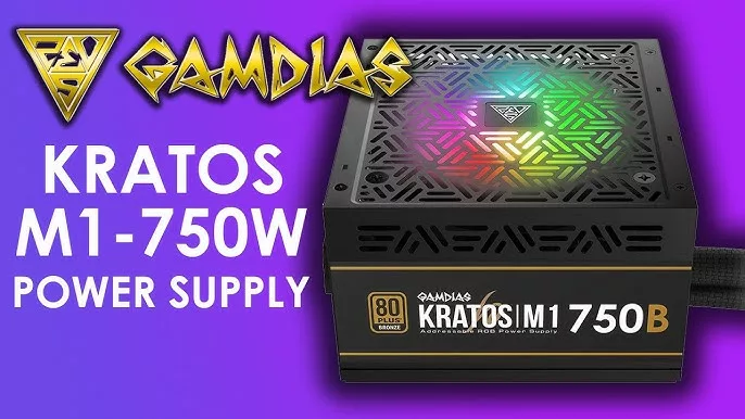 Alimentation ATX Gamdias Kratos M1-750B RGB - 750W (Noir) Bronze -